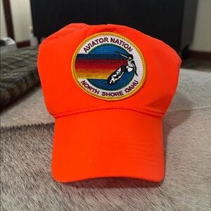 Aviator Nation Vibrant Orange Hat north shore